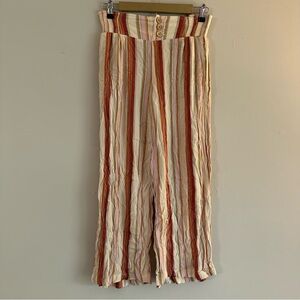 Mudd Cream and Orange Wide Leg Pants
